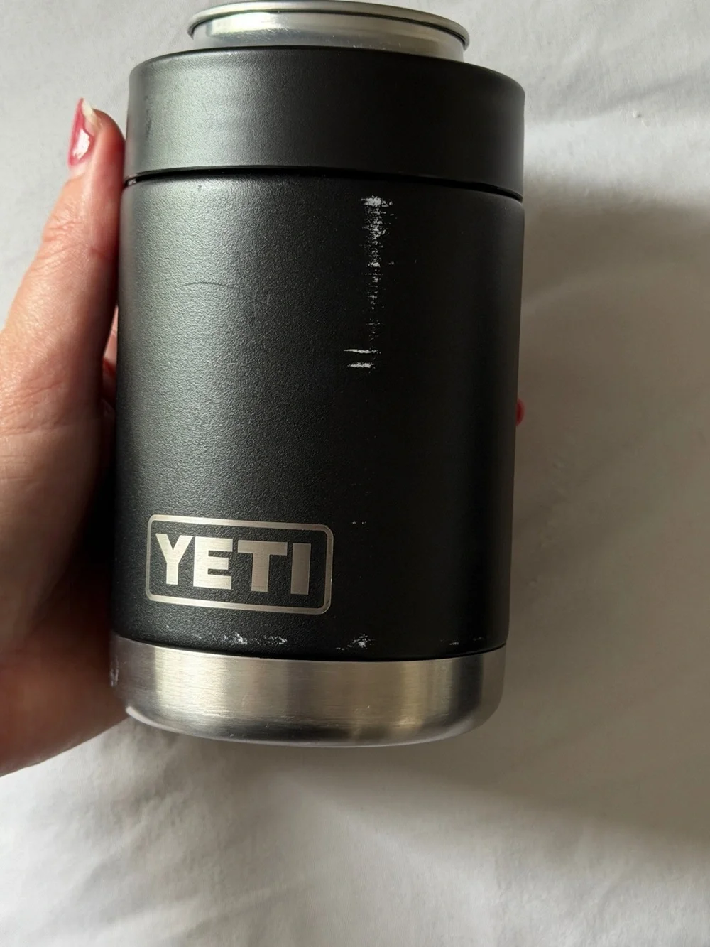 Yeti Black Insulated Can Cooler with 